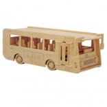 Woodcraft Wooden 3D Puzzle Bus