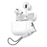 Kabellose TWS-Kopfhörer mit induktiver Ladefunktion in weißer Farbe