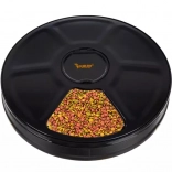 PURLOY Automatic Pet Feeder, 6-Compartment, with Timer and LED Display