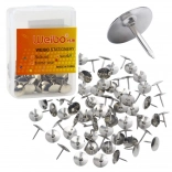 Office round metal pins silver 40 pcs