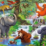 Puzzle maxi animaux de la jungle – 40 pièces CASTORLAND
