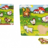 Puzzle en bois de la ferme pour enfants