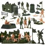 Set of Plastic Soldiers and Military Base 114 pcs