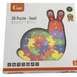 3D Puzzle Snail with Alphabet