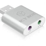 USB-Audioadapter ICY BOX mit Mikrofoneingang und Kopfhörerausgang