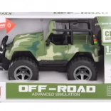 Battery-powered military jeep with lights and sounds