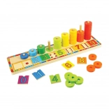 Wooden Educational Counting Board with Rings BIGJIGS