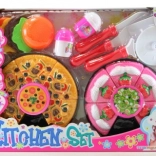 Plastic dishware and play food set for children