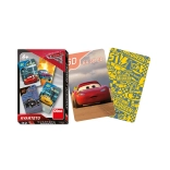 Dino playing quartet cards with Cars 3 theme