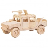 Woodcraft wooden 3D puzzle combat vehicle