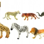 safari animals ZOO 6 pcs plastic figurines 10 cm in bag