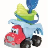 Sand dump truck with accessory set, 20 cm