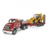 Bruder Mack Truck with Trailer and JCB 4CX Loader 1:16