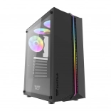 PC-Gehäuse darkFlash DK151 ARGB mit 3 Lüftern (schwarz)