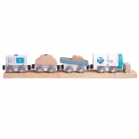 Bigjigs Rail train minier en bois avec rails et butoir