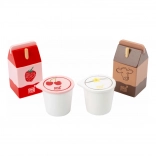 Small Foot set of wooden dairy products