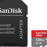 SanDisk Ultra microSDXC Speicherkarte 128 GB A1 140 MB/s + SD-Adapter