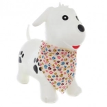 Rubber hopping dog with pump