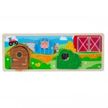 Sensory Wooden Farm Puzzle BIGJIGS TOYS