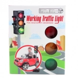 Battery-powered traffic light for kids
