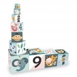 Folding Tower from Blocks with Illustrations by Michelle Carlslund