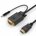 HDMI-zu-VGA-Konverter mit 3,5‑mm-Audio, 3 m, schwarz