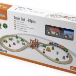 Wooden Train Set 39 pcs