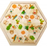 HESS puzzle mosaic llama 24 pieces