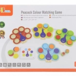 VIGA Peacock – Montessori Color-Matching Game with Cards