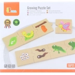 VIGA Wooden Growing Puzzles: Animals and Plants