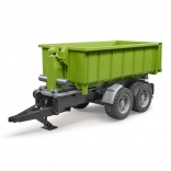 BRUDER Green Trailer with Tipping Container 1:16