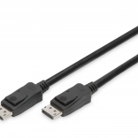 DisplayPort cable 8K with latch, 2 m, black