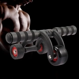 Bauchtrainer-Rad mit Knieschoner, 4 Räder