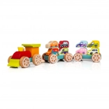 Train with cars wooden puzzle
