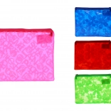 zippered document folder with floral pattern 16 × 20.5 cm