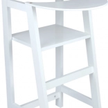 Small foot wooden doll highchair white