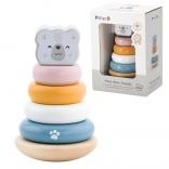 VIGA PolarB Wooden Educational Pyramid - Polar Bear