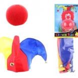 Chapeau de clown avec grelots et nez rouge