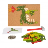 Hammering Game for Children with Plant and Animal Motifs