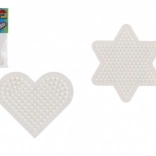 Iron-on Bead Pegboards Hama MIDI – star and heart, plastic, 2 pcs
