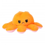 Reversible plush octopus 40 cm – orange and pink