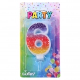 Party Candle Number 6 Stars