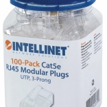 RJ45 UTP Connector for Solid Wire 8p8c Category 5e, Package of 100 pcs