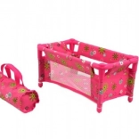 Travel cot for dolls with bag