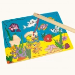 Bino Magnetic Aquarium – Catching Fish, Wooden Toy
