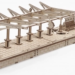 UGEARS wooden mechanical 3D puzzle railway station (196 pieces)
