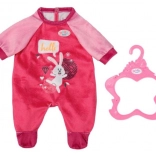 Velvet pink romper for 43 cm BABY born doll