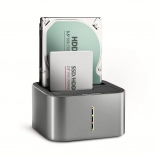 USB‑C 5 Gb/s dockingstation voor 2× SATA 2.5"/3.5" SSD/HDD met kloonfunctie