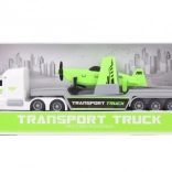 Battery-powered truck with airplane with lights and sounds