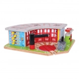 Bigjigs Rail Wooden Depot for 5 Trains